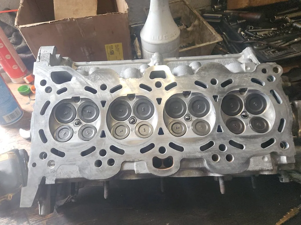 Engine internals installed in a vehicle at MotorDoc